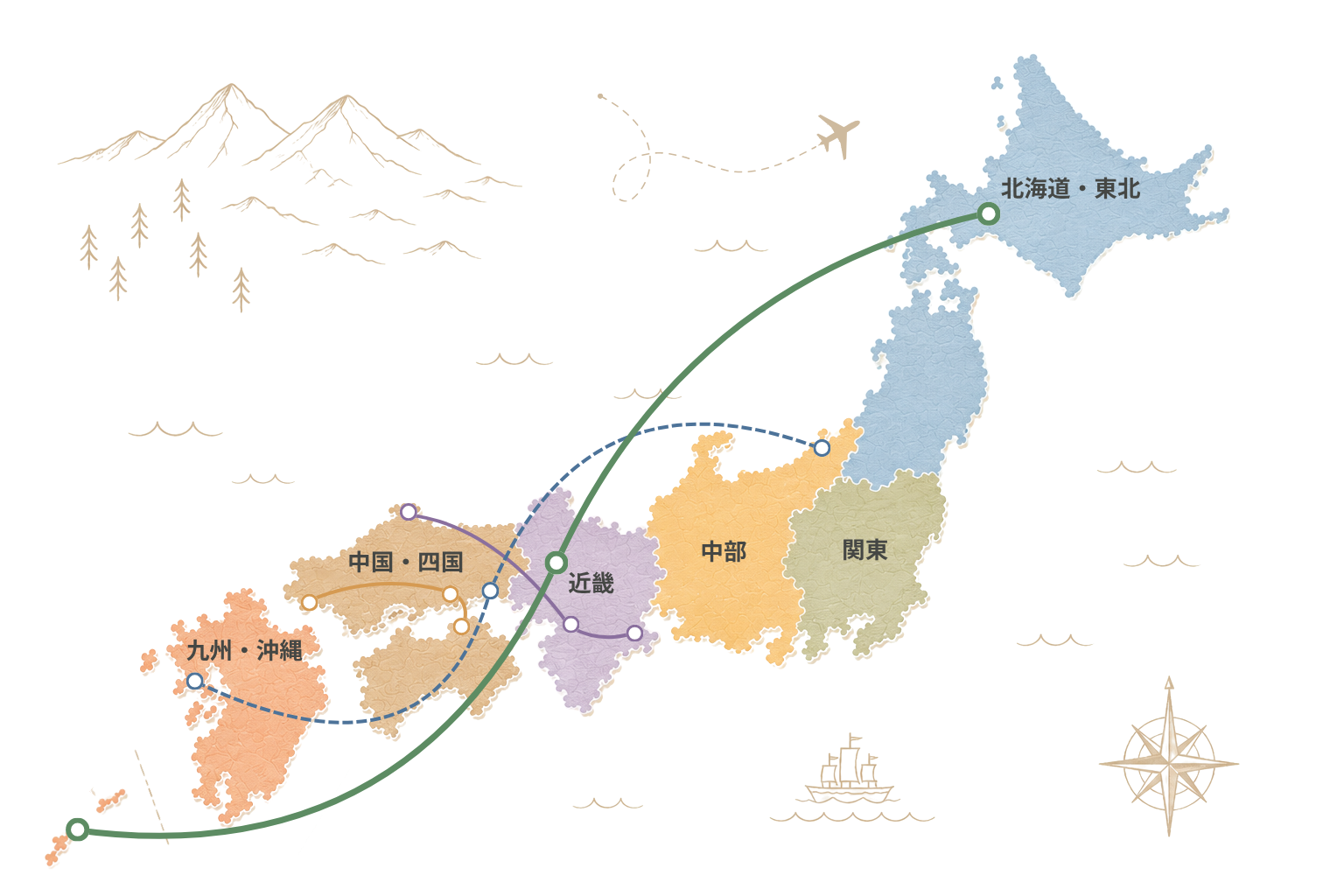 日本地図からコーヒーを選ぶ